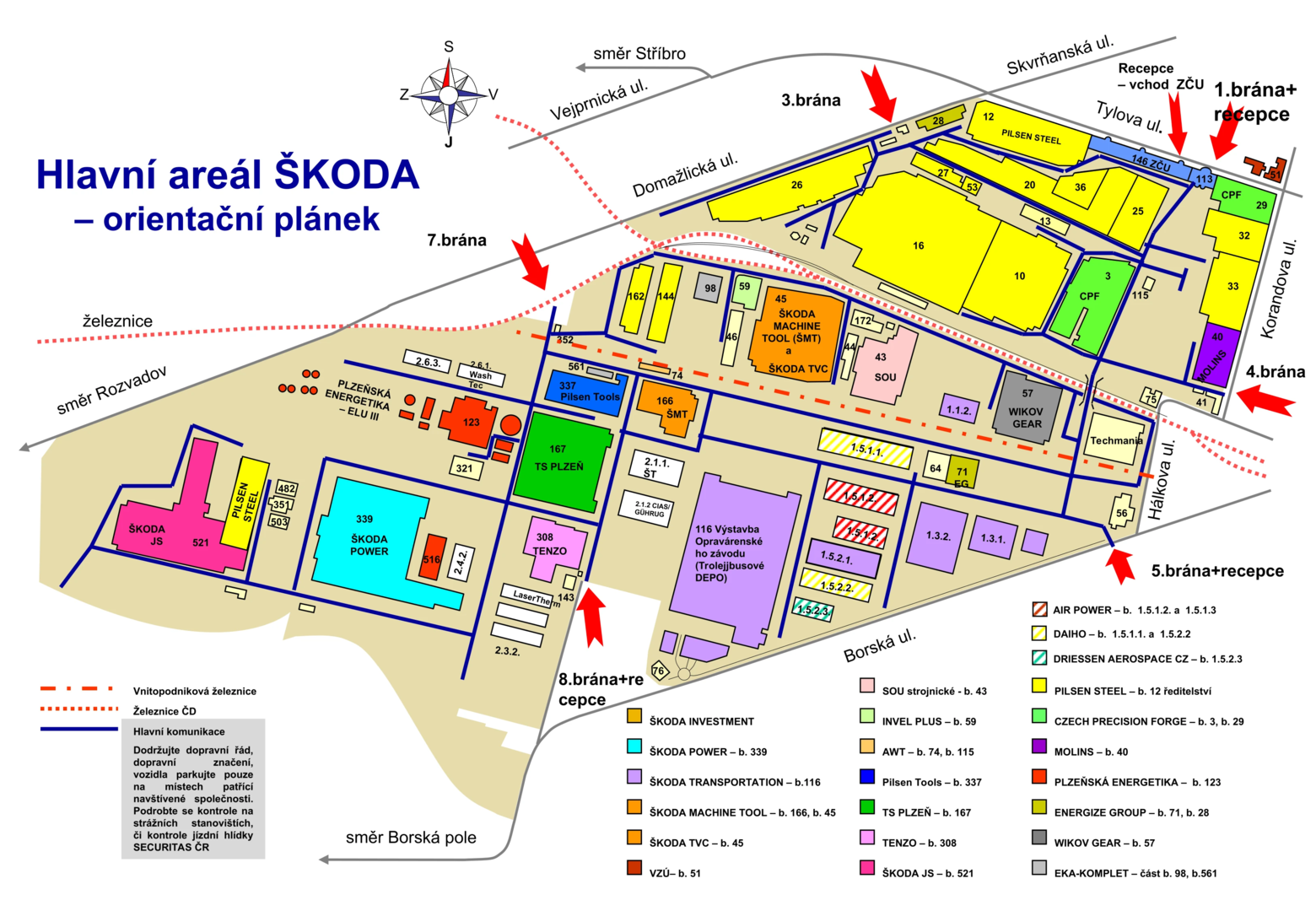 Mapa areálu CPForge
